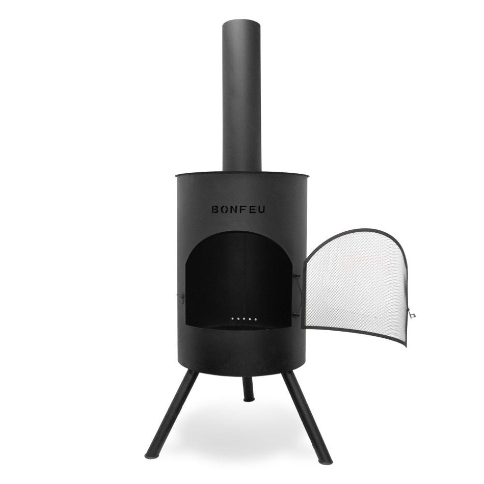 BonFeu BonTon Outdoor Wood Burning Fireplace Corten Steel 3 Sizes