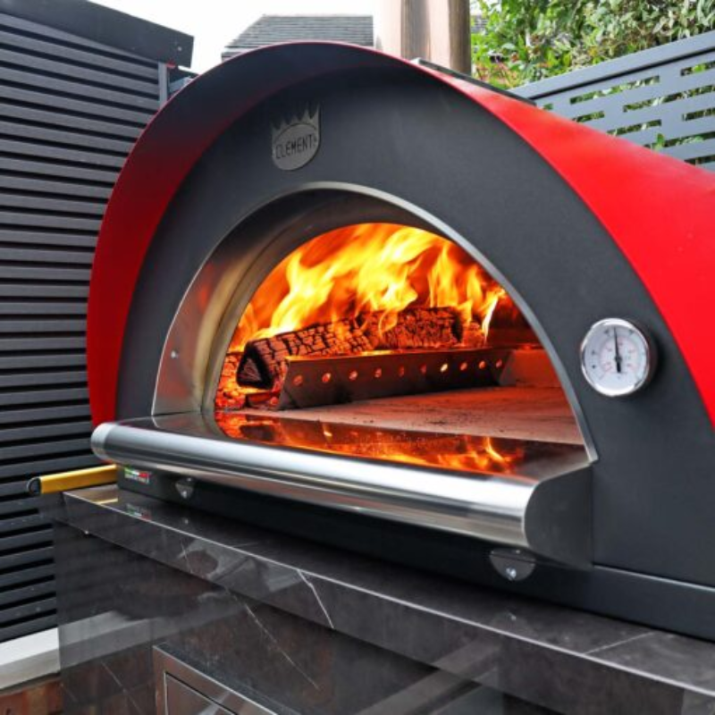 Clementi 100x80 Wood Fired Pizza Oven 5 Pizza 230kg Italian Made 400°C