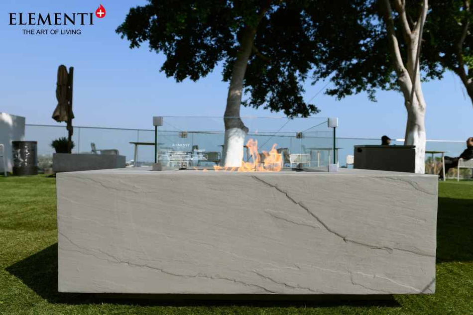 Elementi Capertee Fire Pit Table Space Grey Concrete 16kW LPG Natural Gas