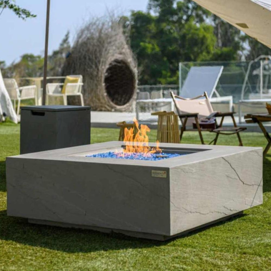Elementi Capertee Fire Pit Table Space Grey Concrete 16kW LPG Natural Gas