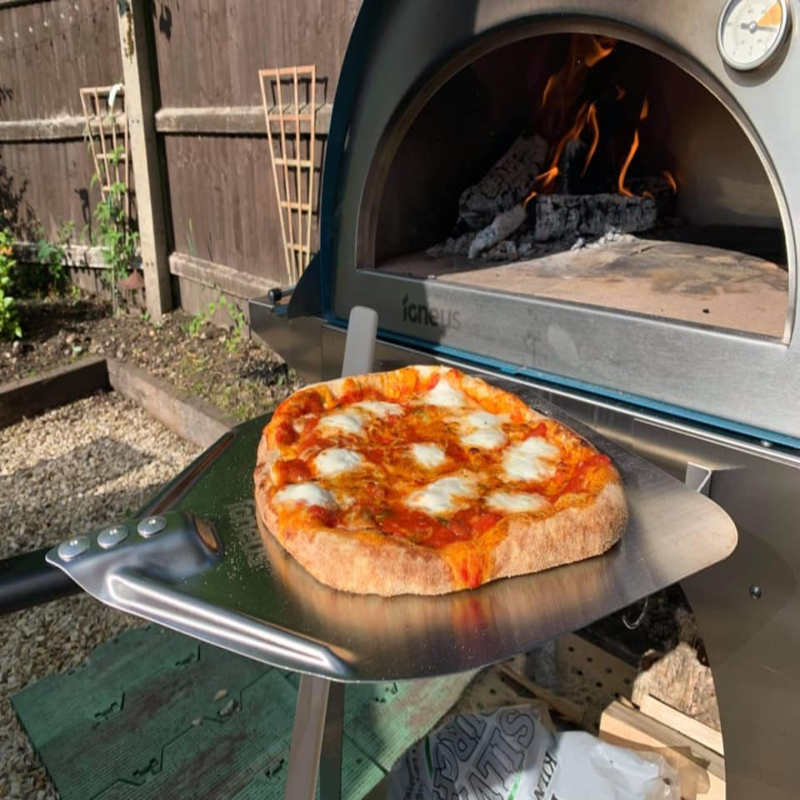 Igneus Pro 14 Inch Pizza Peel Anodised Aluminium 120cm Long Handle