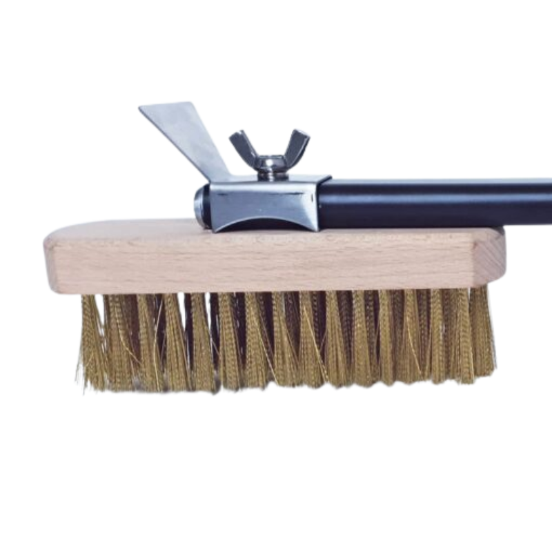 Igneus Pro Pizza Oven Brush Rotatable Head and Scraper 90cm