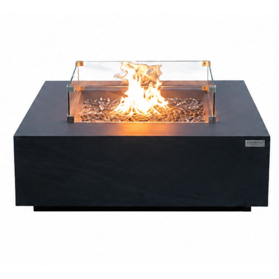 Elementi Roraima Fire Pit Table Slate Black Concrete 16kW LPG Natural Gas
