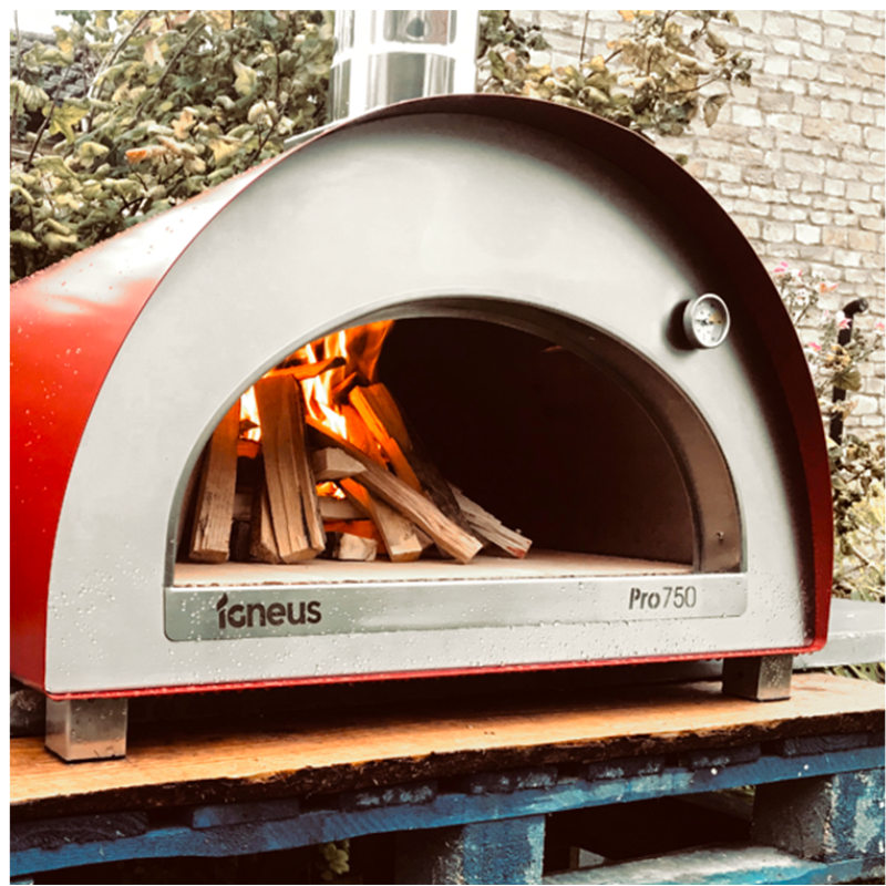 Igneus Pro 750 Wood Fired Pizza Oven 4 Pizza 75x75cm Light Commercial Portugal