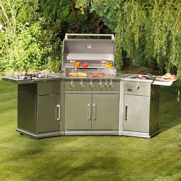 Lifestyle Bahama Island Gas BBQ 5 Burner Rotisserie Stainless Steel LFS680