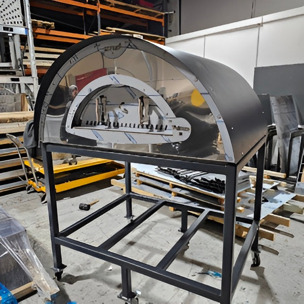 Inferno Vulcan X Pizza Oven Stand Black Stainless Steel 6 Castors